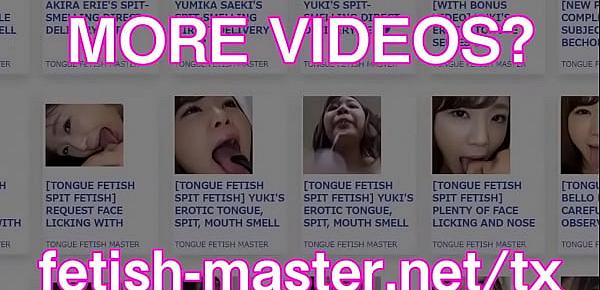 Japanese Asian Tongue Spit Face Nose Licking Sucking Kissing Handjob Fetish - More at fetish-master.net